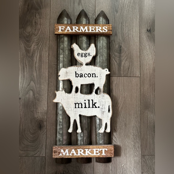 Rustic Farmers Market Wall Sign - Picture 1 of 2
